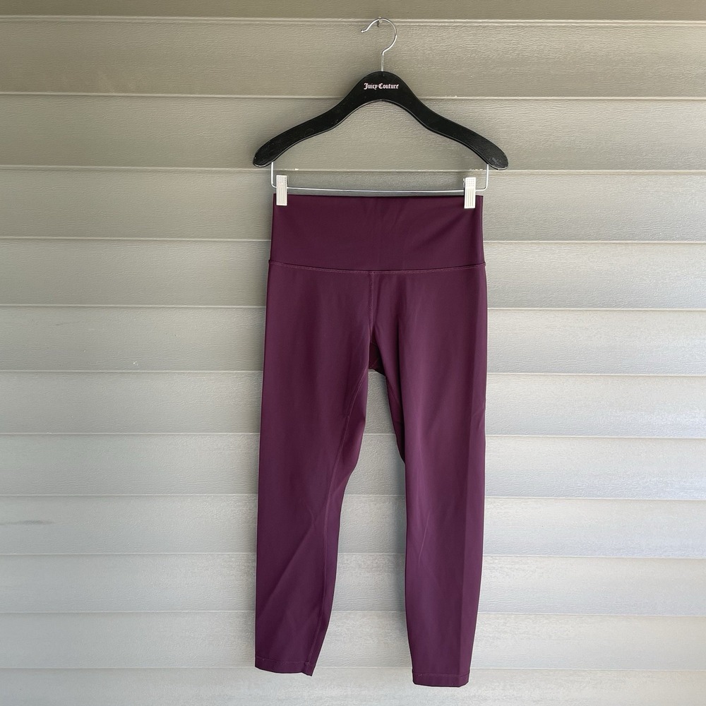 Lululemon Leggings Maroon No Size Tag Fits Like Small - Picture 2 of 8